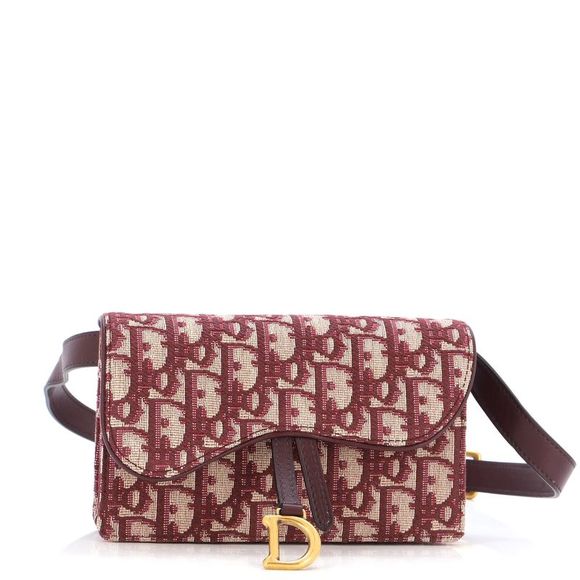 Christian Dior Handbags - Christian Dior Saddle Rectangular Belt Bag Oblique Canvas Red
